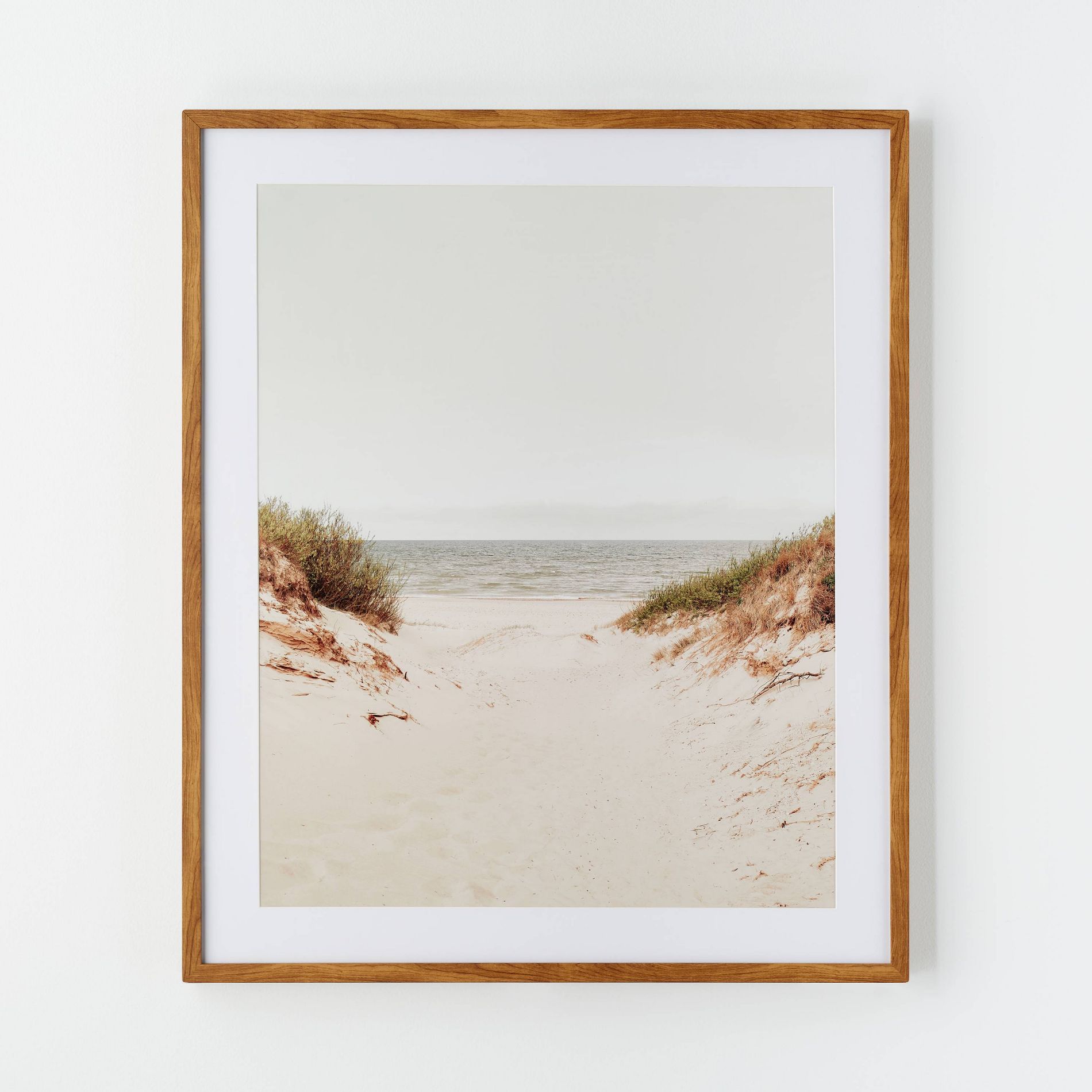 30" x 36" Sandy Shoreline Framed Framed Wall Poster Prints - Threshold™ designed with Studio McGee