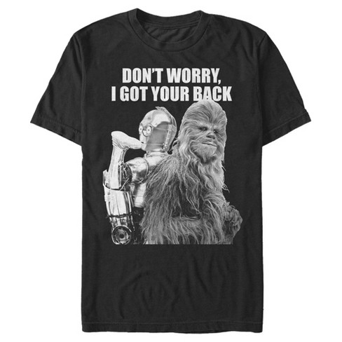 Men's Star Wars Chewie C-3po Got Your Back T-shirt - Black - Large : Target