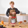 VEVOR 0.44 Gal/1.65L Fruit Wine Press, 2 Stainless Steel Barrels, Manual Juice Maker, Cider Apple Grape Tincture Honey Olive Oil Making Press, Red - 2 of 4