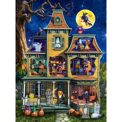 Scary Halloween Pumpkin design Gift For Halloween Party Jigsaw