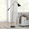 Hudson and Canal Two-Tone/Tilting Floor Lamp with Metal Shade Brass/Matte Black: Mid-Century Modern, UL Listed, E26 - 3 of 4