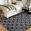 Modern Soft Fluffy Living Room Rugs with Geometric Pattern, Plush Non Slip Non Shedding Throw Carpet for Nursery Bedroom Payroom - 3 of 4
