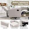 PAGED Modern Upholstered Rocker Accent Chair Swivel Recliner Chair with Tall Back for Living Room, Reading Room - 3 of 4