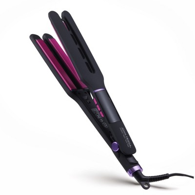 JOHN FRIEDA Dual Plate Ceramic Flat Iron – Fast Heat-Up, Auto Shut-Off, 360° Swivel Cord, Non-Damaging Straightener for Smooth, Silky Hair