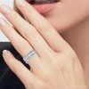 Pompeii3 1 1/2ct Double Row Diamond Eternity Ring 14K White Gold - 4 of 4