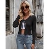 Womens Tie Front Cardigans Knit Shrug Summer Sweaters Crop Cardigan - 4 of 4