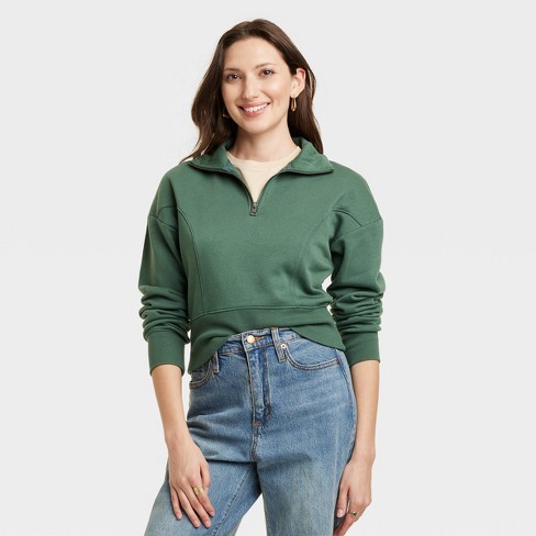 Women's Cropped Sweatshirt - Wild Fable™ Brown M : Target