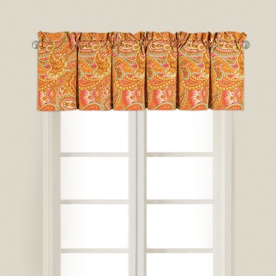 C&F Home Veda Cotton Orange Valance Window Treatment