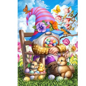Briarwood Lane House Flag 40x28 For Outdoor Easter Basket Gnome For Easter House Flag - 1 of 4