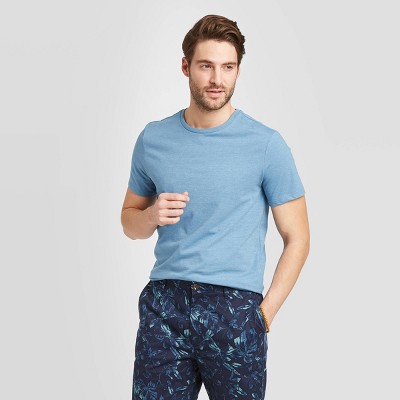 Men's Regular Fit Lyndale Short Sleeve Crew Neck T-Shirt- Goodfellow & Co™ Blue L