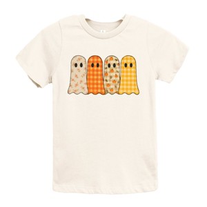 Four Ghosts Checkered Quilted Printed - Youth Short Sleeve Graphic T-Shirt and Toddler Short Sleeve Graphic T-Shirt - 1 of 4