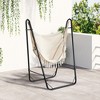 Outdoor Boho Hammock Lounge Swing Chair with U-Shape Stand and Side Pocket, 330 lb Capacity - 2 of 4