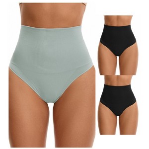 INSPIRE CHIC 3 Packs Women's Shapewear Tummy Control High Waist Shaping Panties Body Shaper Underwear - 1 of 4