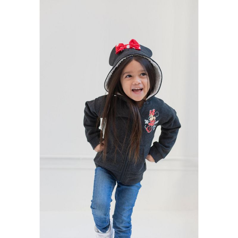 Disney Mickey Mouse Minnie Mouse Lion King Simba Fleece Zip Up Hoodie Toddler, 5 of 9