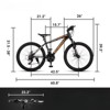 INFURNIC Bicycles, 24 Inch Mountain Bike with Adjustable Seat, Commute Bicycle for Men and Women, Black, 66"*24.4"*36" - 2 of 4