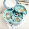 HTUTWOO 4-Layer Rotatable Jewelry Storage Box with Mirror, Women's Small Travel Jewelry Box for Earrings, Necklaces and Rings - 2 of 4