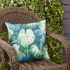 Saro Lifestyle Philodendron Paradise Outdoor Poly Filled Throw Pillow, 18"x18", Green - 3 of 3