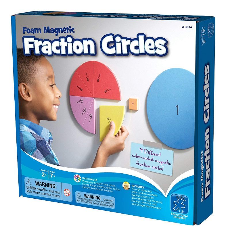 Educational Insights Foam Magnetic Fraction Circles, 1 of 8