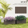 2 Pack 20 Inch Railing Flower Pots, Hanging Flower Pots with Hooks, Drainage Holes for Fence, Rattan Look - 4 of 4