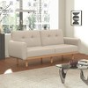 JUJABU Convertible Loveseat Memory Foam Futon Sofa Bed, 79'' Tan - 3 of 4