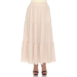 Women's Pleated Tiered Maxi Skirt - 1 of 4