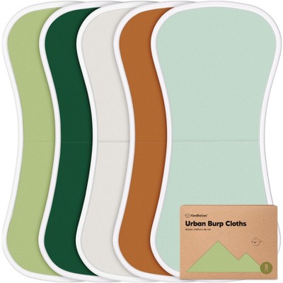 KeaBabies 5pk Urban Baby Burp Cloths, Organic Burping Cloth for Babies, Burp Rags for Baby Girls, Boys
