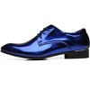 Santimon Men's Oxford Shoes Dress Pointed Toe Shiny Patent Leather Lace Up Casual Prom Party Shoes - 3 of 4
