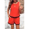 I am a Fashion Junky Two Pieces Printed Sleeveless Pockets Shorts Sets - 3 of 4