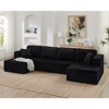 132.48" Modern Minimalist Corduroy U-Shape Modular Sectional Sofa, No Assembly Needed - 2 of 4