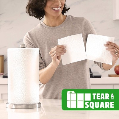 Brawny Tear-A-Square Paper Towels - 10 Triple Rolls - 3-Ply - 114 Sheets