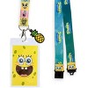 Nickelodeon SpongeBob SquarePants Lanyard With Badge Breakaway ID Holder and 2" Pineapple Rubber Charm Multicolored - 2 of 4