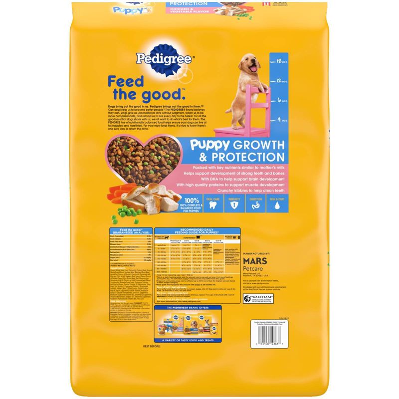 Pedigree Chicken & Vegetable Flavor Puppy Growth & Protection Complete & Balanced Dry Dog Food, 4 of 8