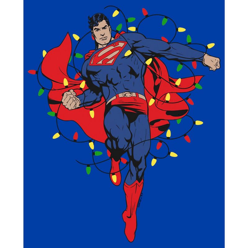 Men's Superman Christmas Lights T-Shirt, 2 of 5