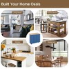 Celebalcony 39.8" W Kitchen Island Cart on Wheels Rolling Portable Dining Room Serving Utility Carts Mobile Movable with Drawers Cabinet - 4 of 4