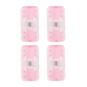 Unique Bargains Women's Heatless Voluminous Hair Rollers 2.72"x2.17" Pink 4pcs - 1 of 4
