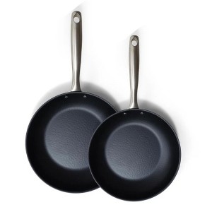 Alva Black Angus 2pc Carbon Steel Frying Pan Set - 9.5" & 11" - 1 of 4