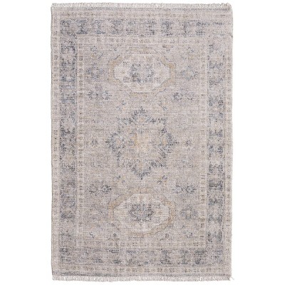 Caldwell Transitional Medallion Tan/Gray/Gold Area Rug