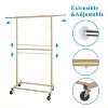 Simple Trending Double Rod Clothing Garment Rack Gold - 3 of 4