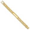 Black Bow Jewelry Men's 14k Yellow Gold 12mm Nugget I.D. Bracelet - 8 Inch - 2 of 4