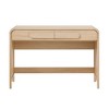 Homy Casa Wooden Writing Desk with Storage Drawers for Home Office, Bedroom, Natural - 2 of 4