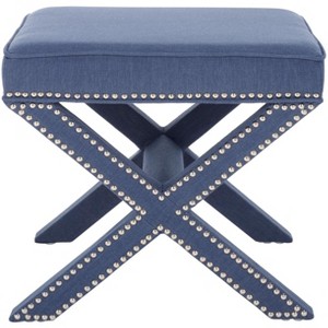 Palmer Ottoman With Silver Nailhead - MCR4589 - Safavieh - 1 of 4