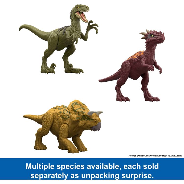 Multiple species available, each sold separately as unpacking surprise. 