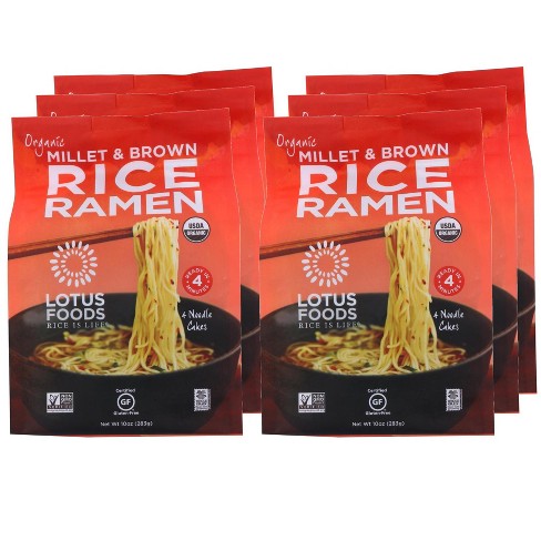 Lotus Foods Rice Ramen, Organic, Millet & Brown - 10 oz