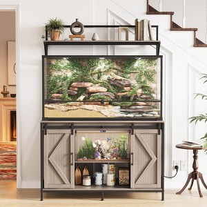 Reptile Tank Stand, Fish Tank Stand Fits Up to 120 Gallon, Aquarium Stand with 48" x 24" Tabletop - 1 of 4