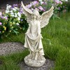 Northlight 23.25" Standing Religious Angel Outdoor Patio Garden Bird Bath or Feeder Statue - Ivory - 2 of 4