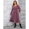 Plus Size Women's Button Pocket Midi Sweater Dress - 3 of 4