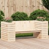 vidaXL Planter Bench Natural Pine Solid Pine Wood 66.9x23.6x25.6 in - 2 of 4