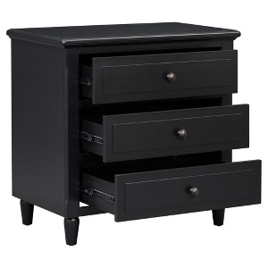 Dexmalle 28''Pine Wood Nightstand with 3 Drawers and Smooth Gliding Rails - 1 of 4