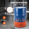 VEVOR Metal Drum Heater,1200 Watt 10 inch Width,Pail Heating Band for 55 Gallon Barrel, 86-302℉ Adjustable Thermostat,Silicone, FCC Listed Orange&Blue - 3 of 4