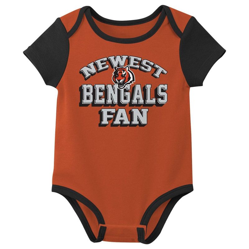 NFL Cincinnati Bengals Infant Boys&#39; 3pk Bodysuit, 2 of 5